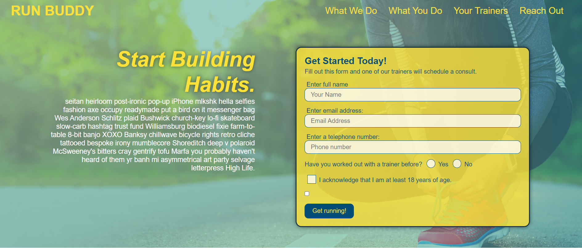 Run Buddy Workout Page